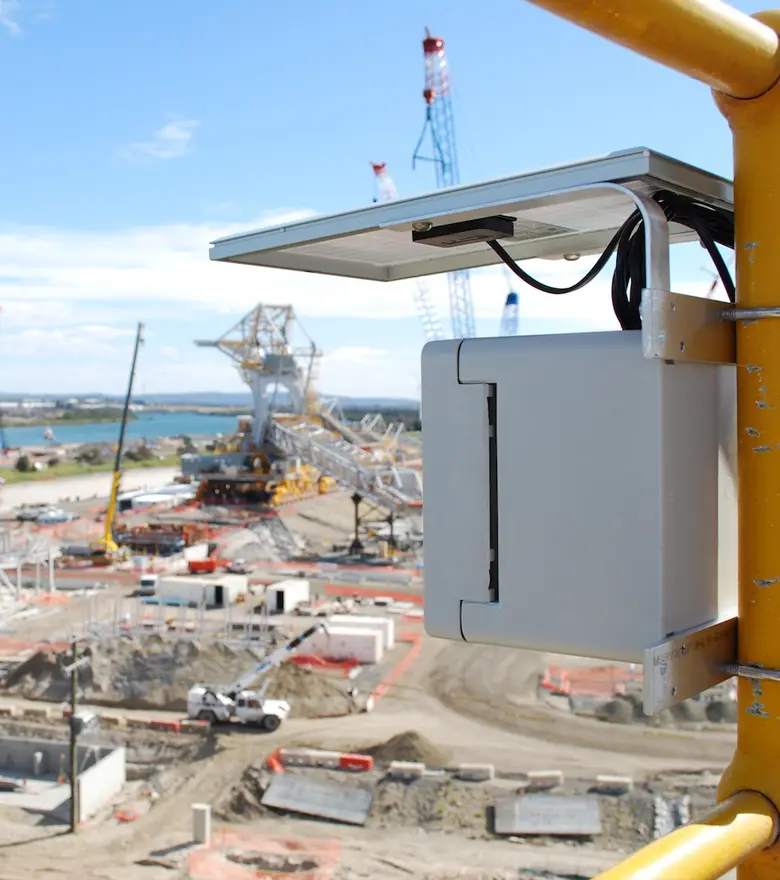 Security Camera overlooking construction project